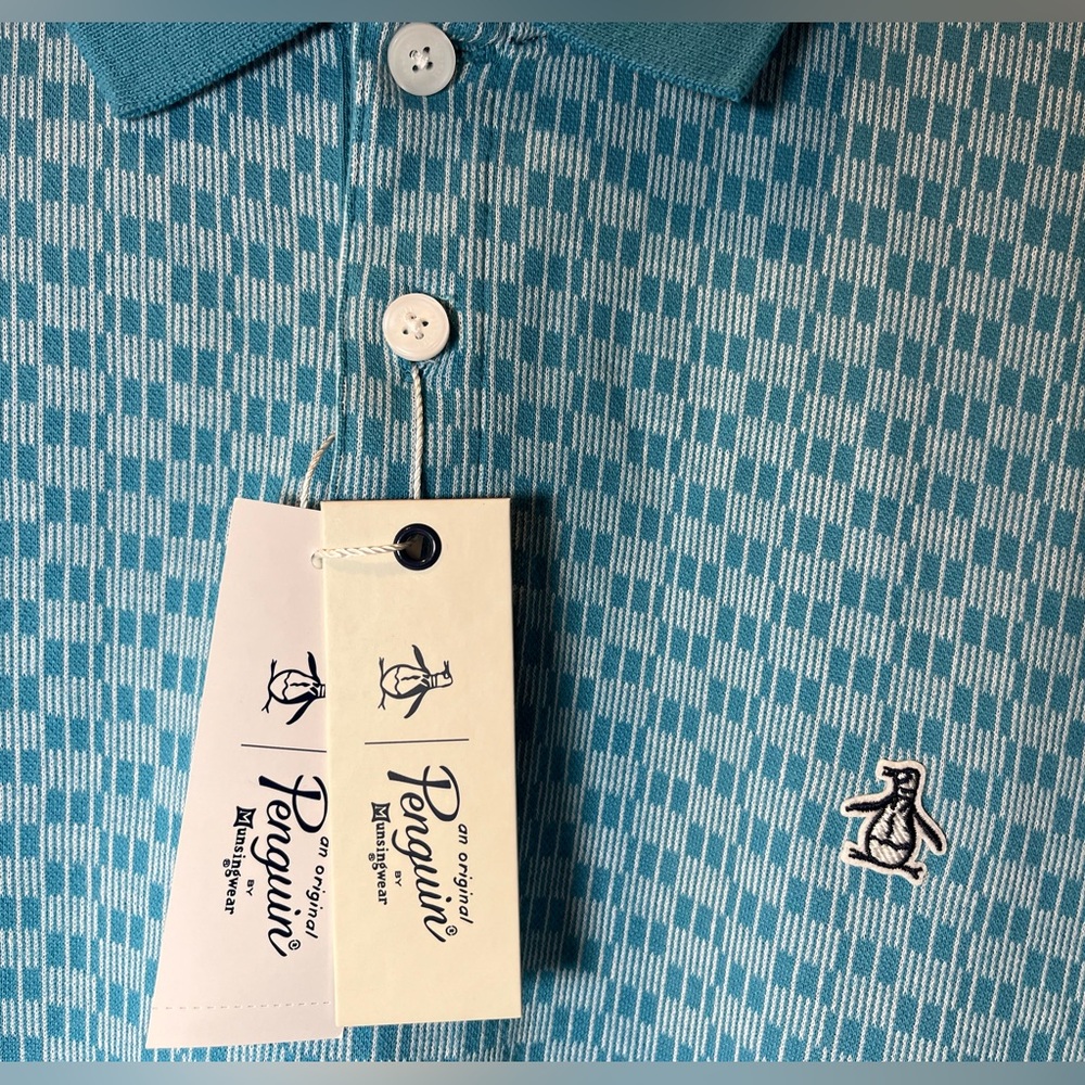 Original Penguin 100% Cotton Short Sleeve Knitted Polo w/Jacquard Front Panel - Picture 7 of 16